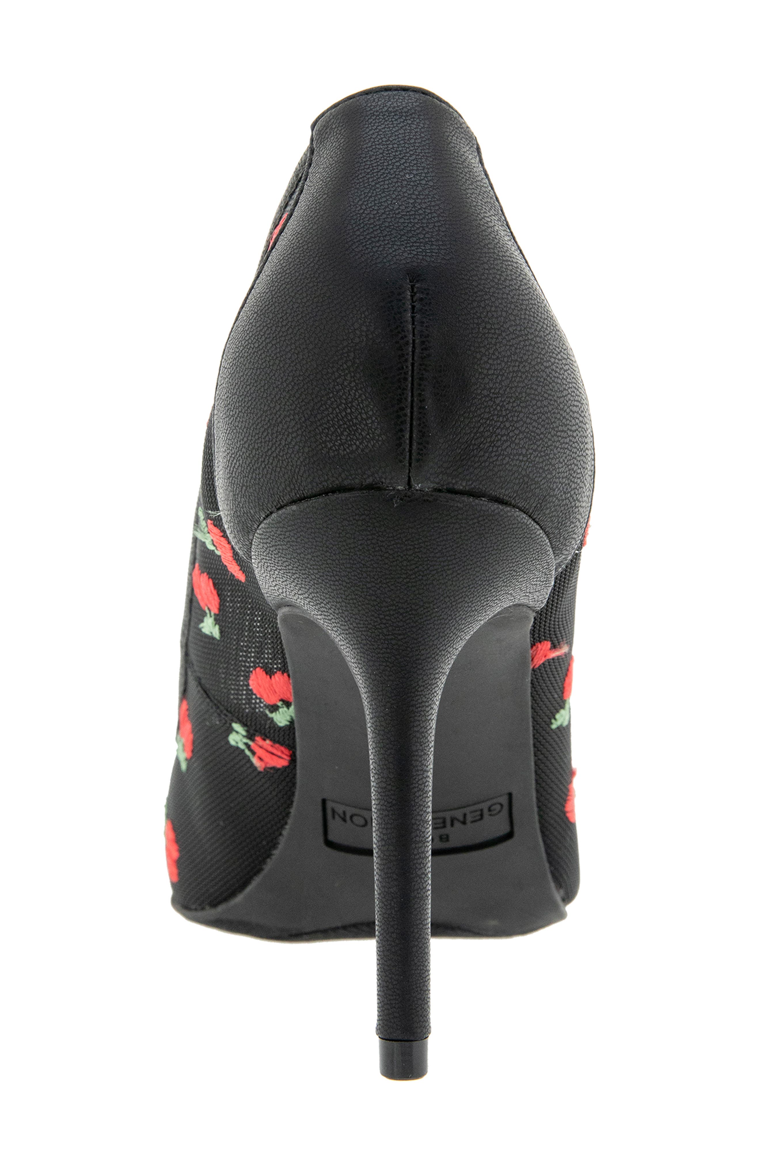 BCBGeneration Embroidered Pointed Toe Pump, Alternate, color, Black/ Cherry