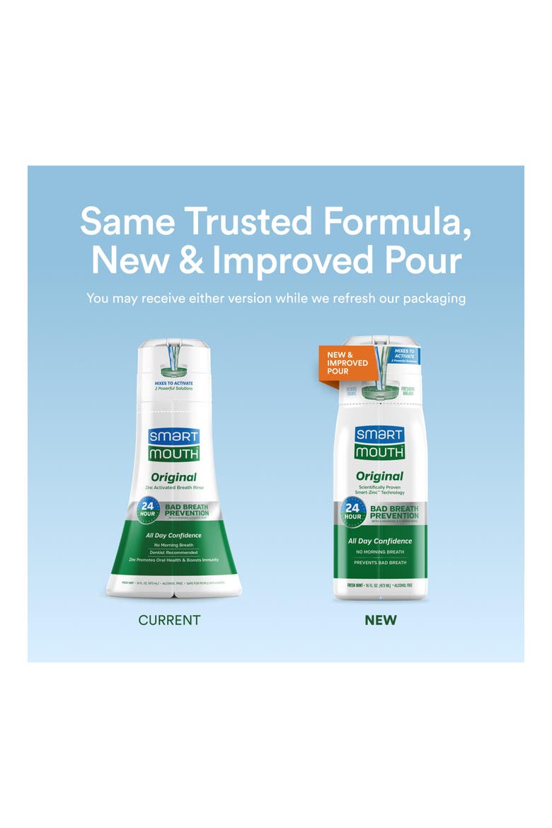 Original Zinc Activated Fresh Mint Mouthwash and Tongue Cleaner 16 fl oz, 1 Count, Alternate, color, Fresh Mint