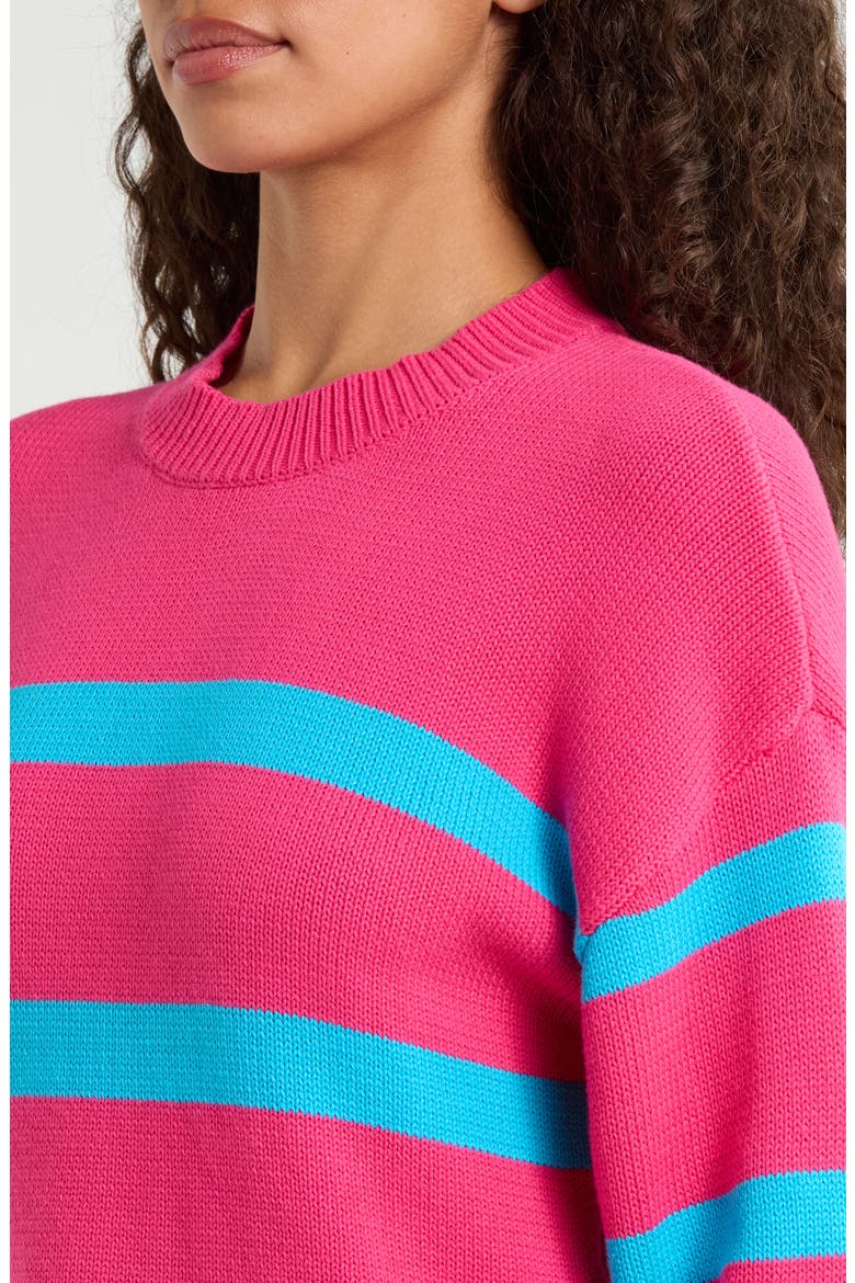 Saphy Stripe Sweater, Alternate, color, FUCHSIA-MULTI