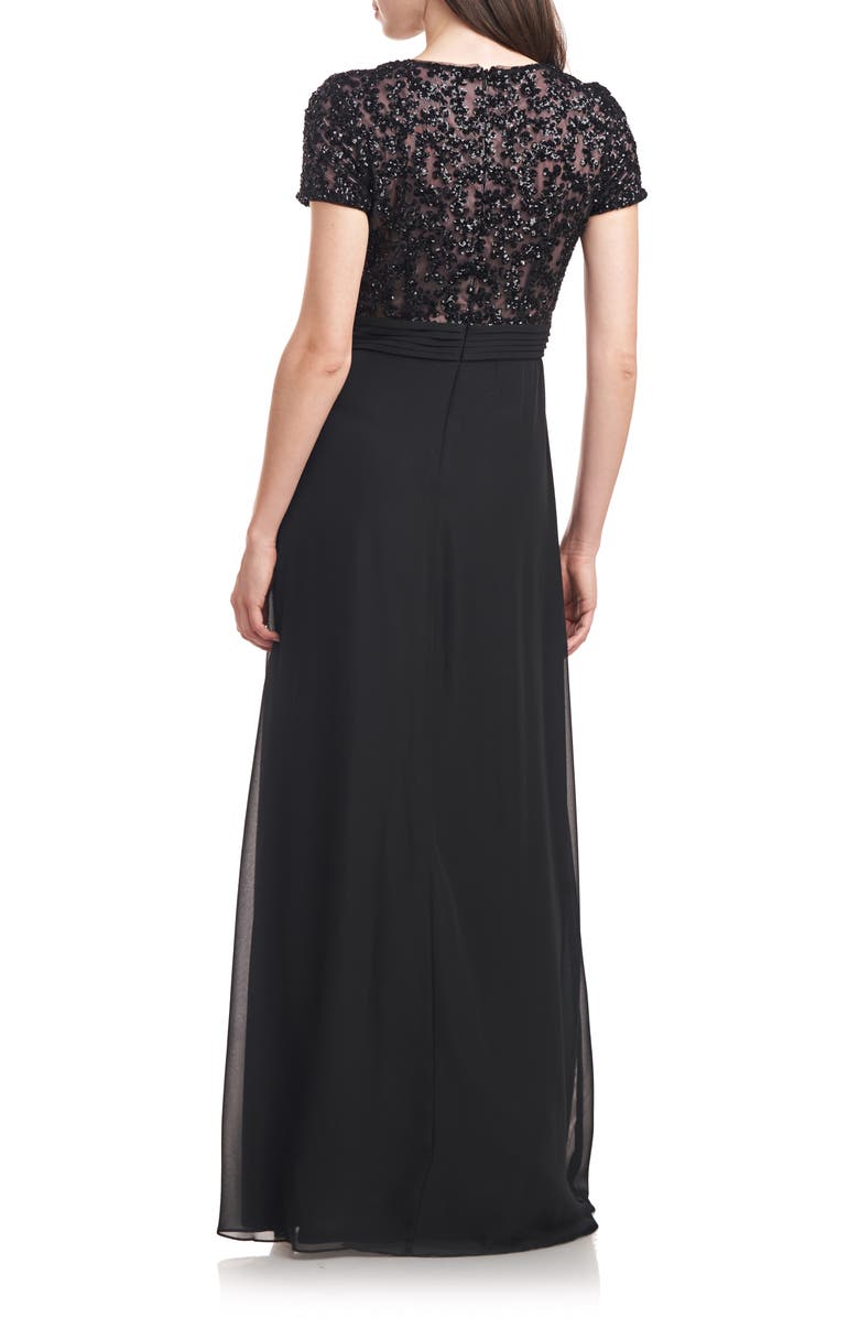 JS Collections Eliana Sequin Mesh Bodice A-Line Gown, Alternate, color,