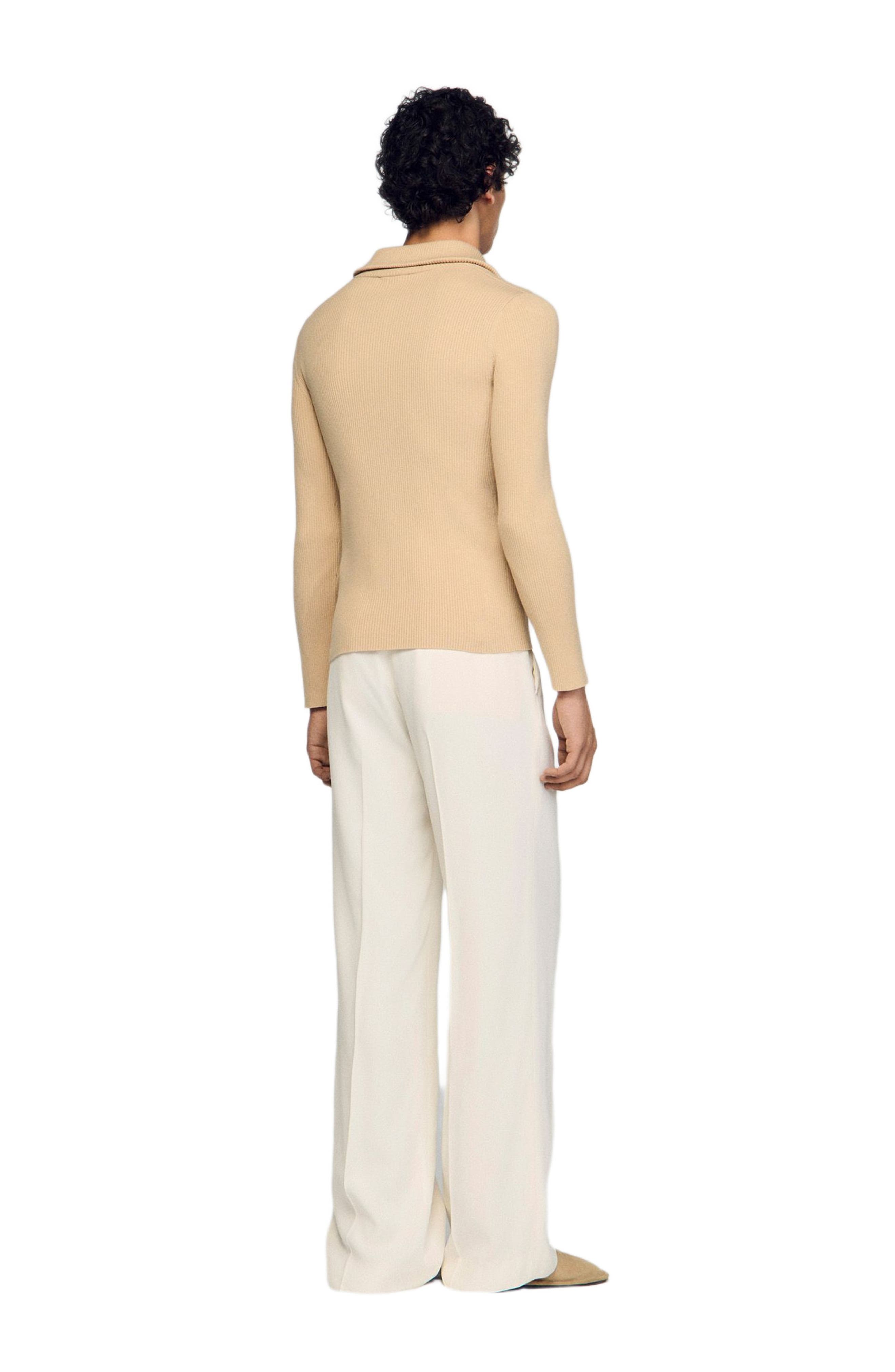 Zip cardigan with standing collar - image 2