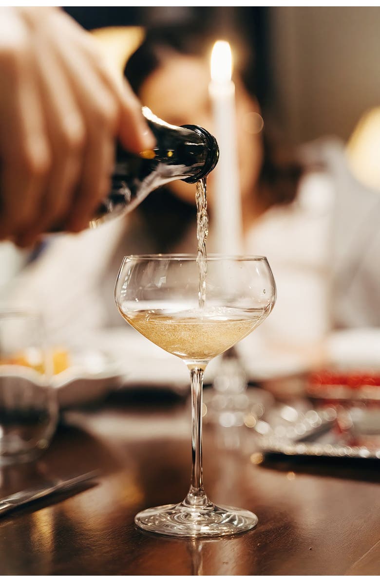 FINAL TOUCH Coupe Lead-Free Crystal Glasses - Set of 2, Alternate, color, Clear