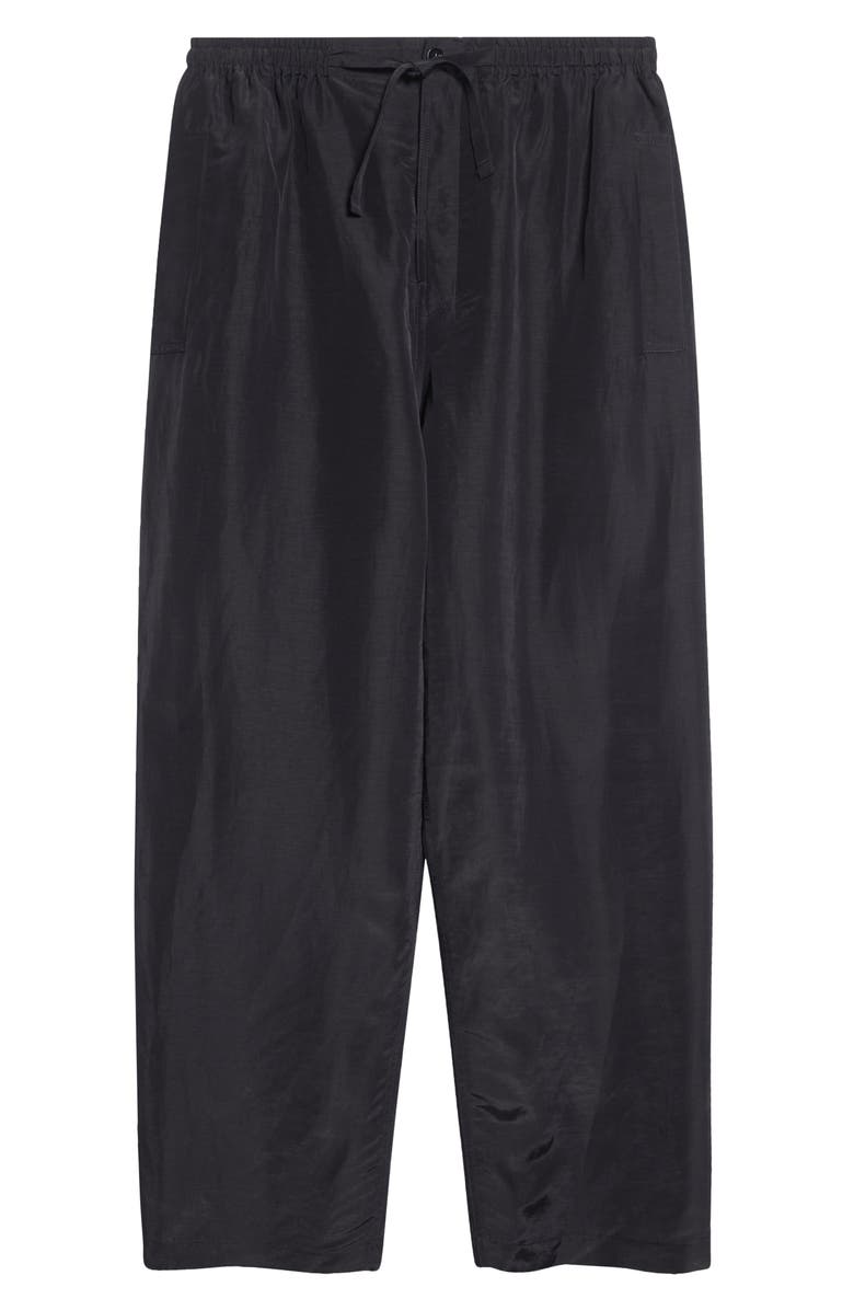 Lemaire Linen Blend Pajama Pants, Main, color, Black