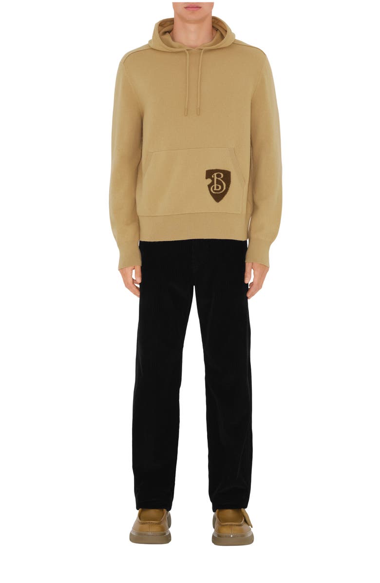 Burberry B Shield Wool Blend Hoodie, Main, color,