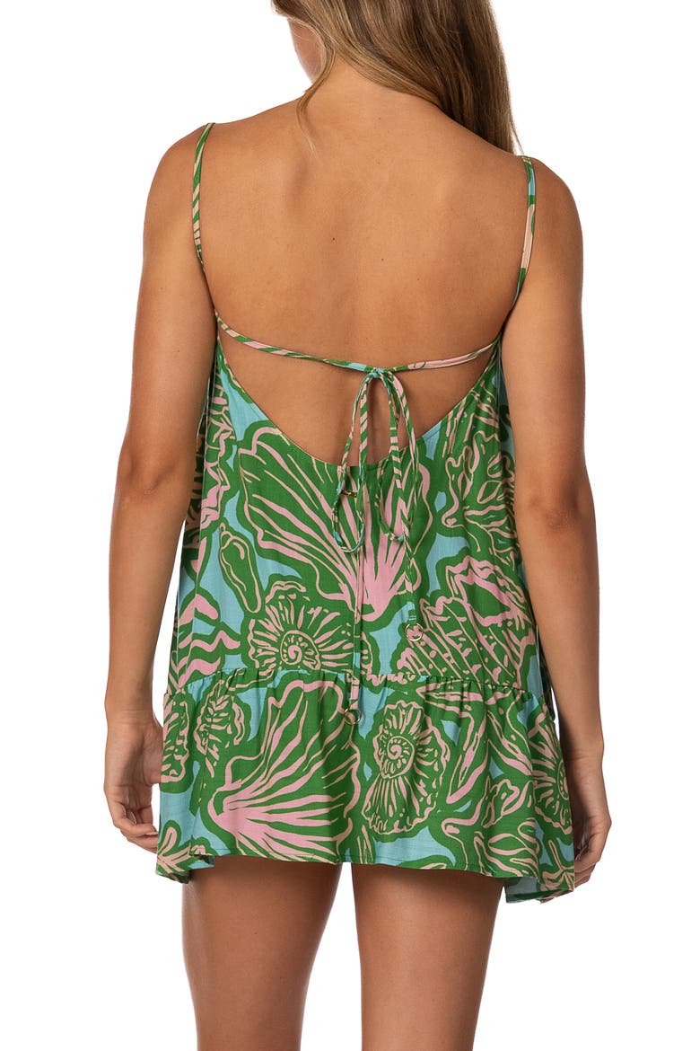 Seashell Whispers Guilia Cover-Up Dress, Alternate, color, DARK GREEN