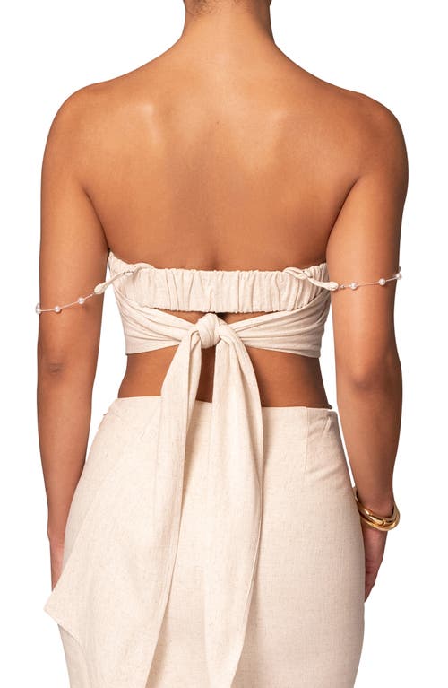 Shop Jluxlabel Arielle Corset Crop Top In Beige