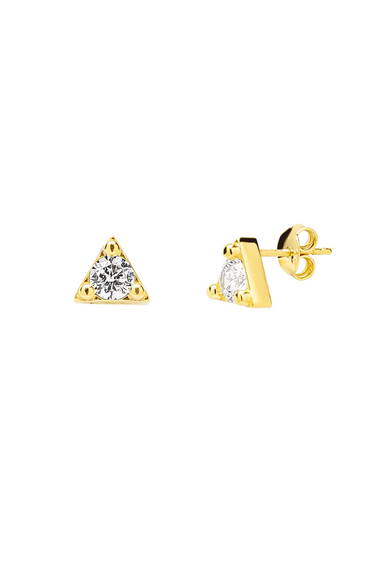 Spero London Triangle Sterling Silver Stud Earring, Main, color, Gold