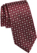 BOSS Floral Herringbone Silk Blend Tie