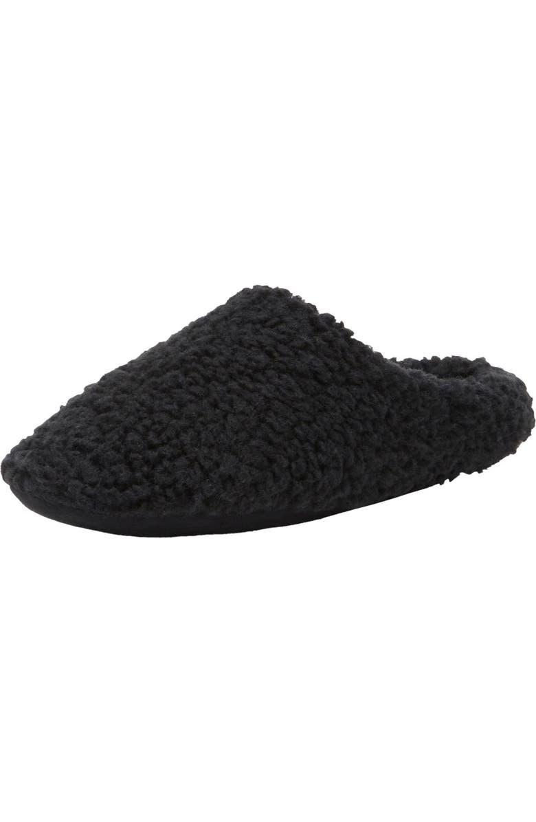 KingSize Fleece Slippers, Main, color, Black