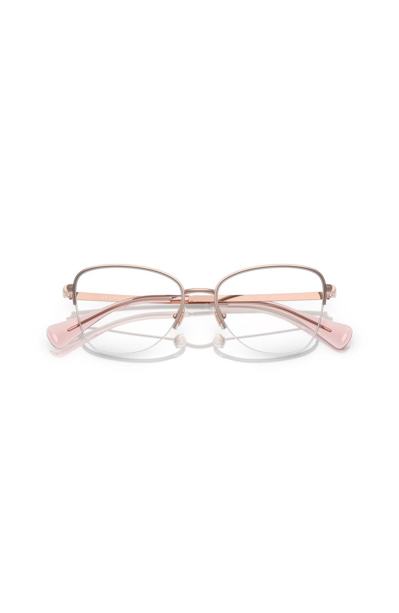 RALPH 53mm Irregular optical glasses, Alternate, color, Rose Gold