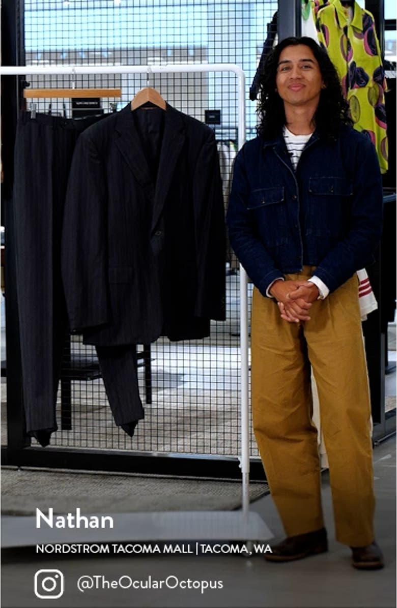 Siena Regular Fit Pinstripe Super 130s Wool Suit, sales video thumbnail