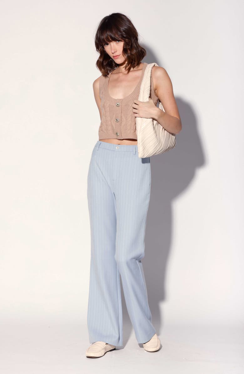 Walter Baker Nicola Pinstripe Pants, Alternate, color, Stone Pinstripe