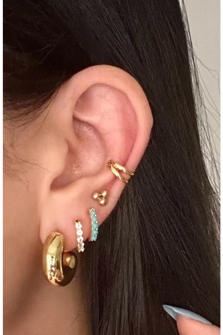 Naomi Chunky Hoop Earrings, Alternate, color, Gold