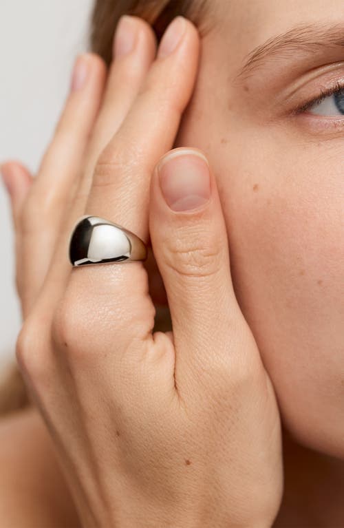 Monica Vinader Tapered Ring In Metallic