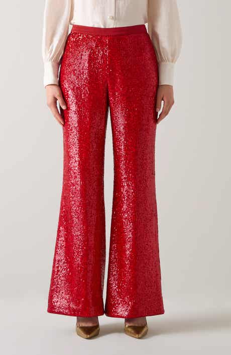 Shimmer Sequin Wide Leg Pants