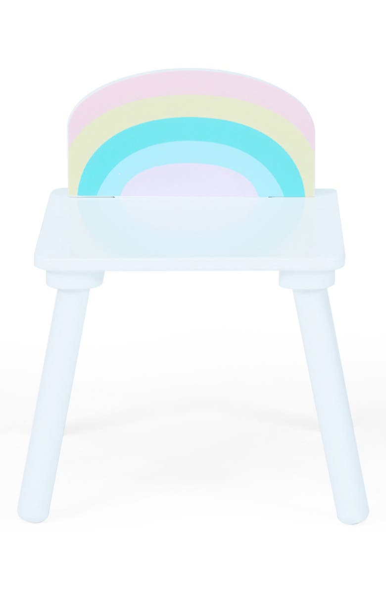 Teamson Kids Fantasy Fields Rainbow Table & Chairs Set, Alternate, color, White