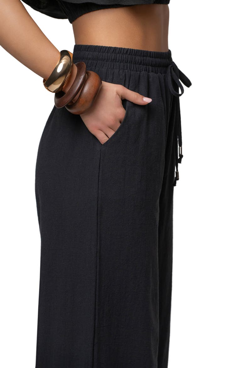 Marina Two-Piece Pant Set, Alternate, color, Black