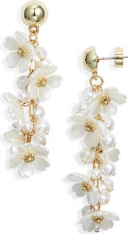 Nordstrom Floral Cascade Linear Drop Earrings