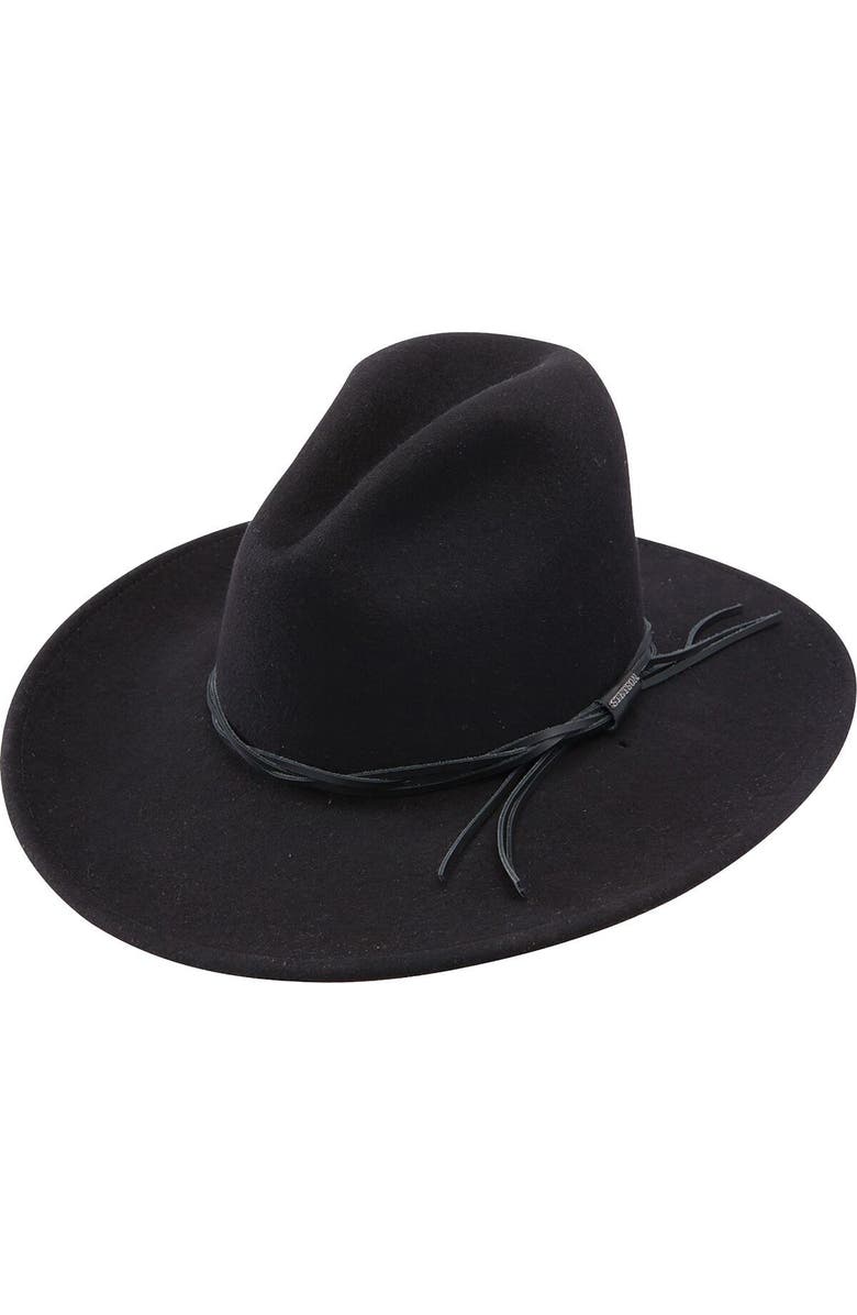 Stetson Gus Crushable Hat, Main, color, Black
