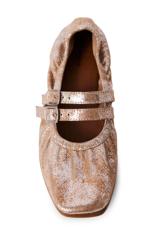 Shop Free People Gemini Ballet Flat In Champagne Metallic