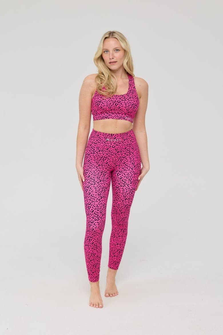 High Support Elite Crossback Sports Bra - Pink Leopard, Alternate, color, Pink Leopard