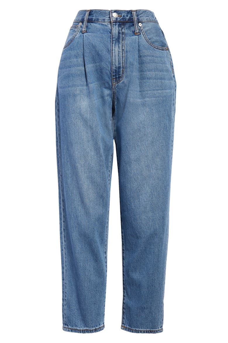 Baggy Pleated Tapered Jeans, Main, color, JEWELL WASH