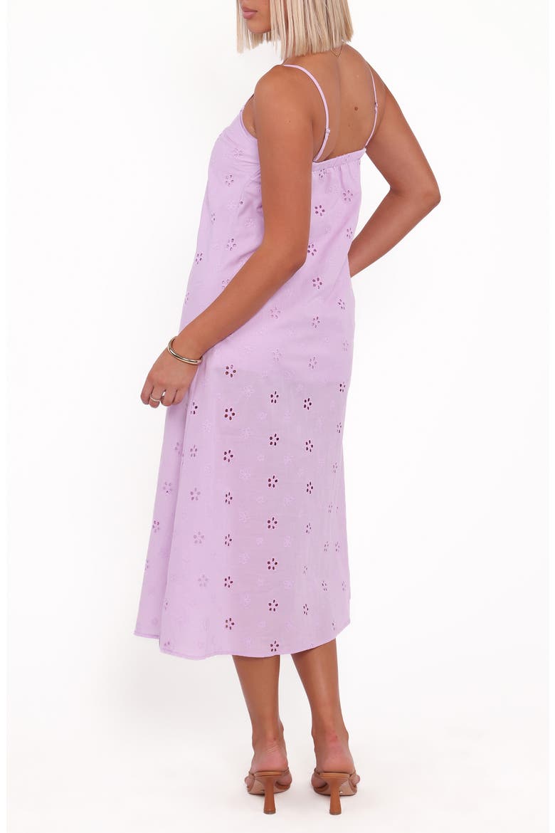Narcissa Eyelet Sleeveless Midi Dress, Alternate, color, LILAC
