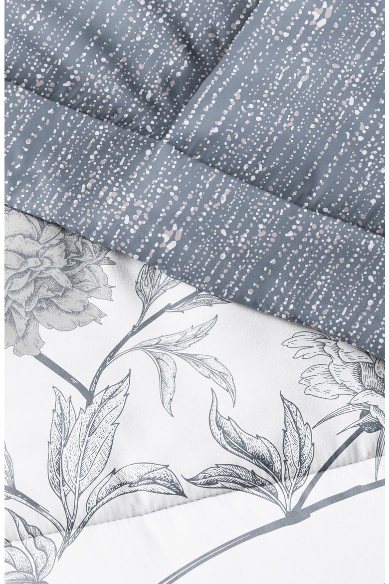 HOME SPUN Premium Down Alternative Molly Botanicals Reversible Comforter Set, Alternate, color, LIGHT BLUE