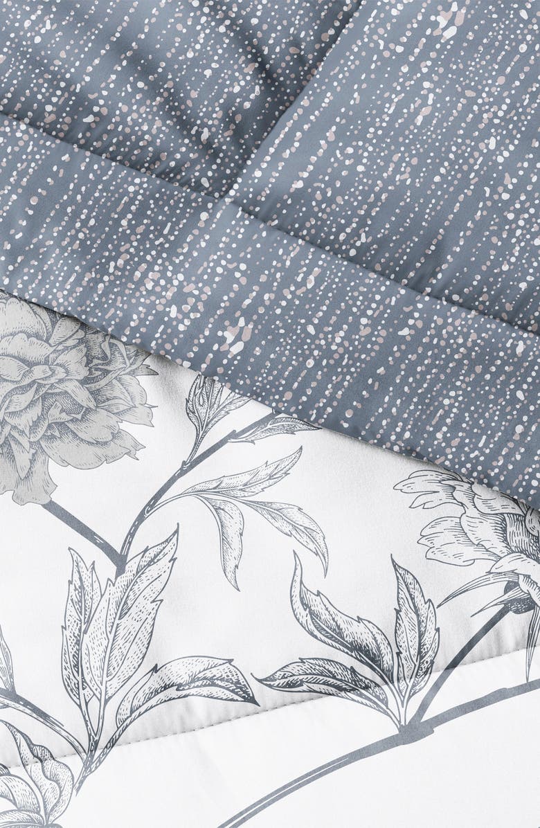 HOMESPUN HOME SPUN Premium Down Alternative Molly Botanicals Reversible Comforter Set, Alternate, color, Light Blue