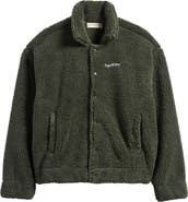Museum of Peace 
Quiet Wordmark Faux Shearling Work Jacket