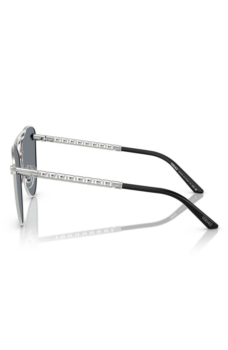 Versace 64mm Oversize Cat Eye Sunglasses, Alternate, color, Blue Mirror