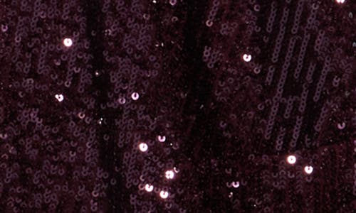 Eliza J Sleeveless Ruched Sequin Midi Dress In Purple