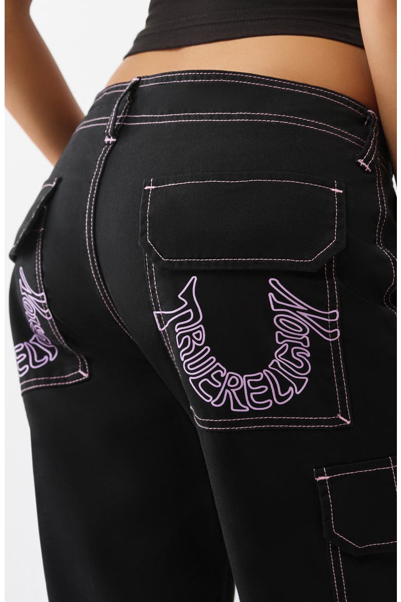 Cargo Pants, Alternate, color, JET BLACK/ MOONLITE MAUVE