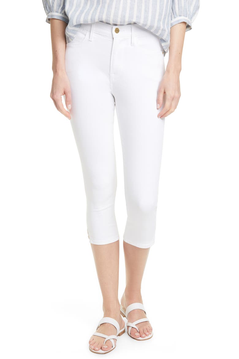 Le High Pedal Pusher Jeans, Main, color, BLANC