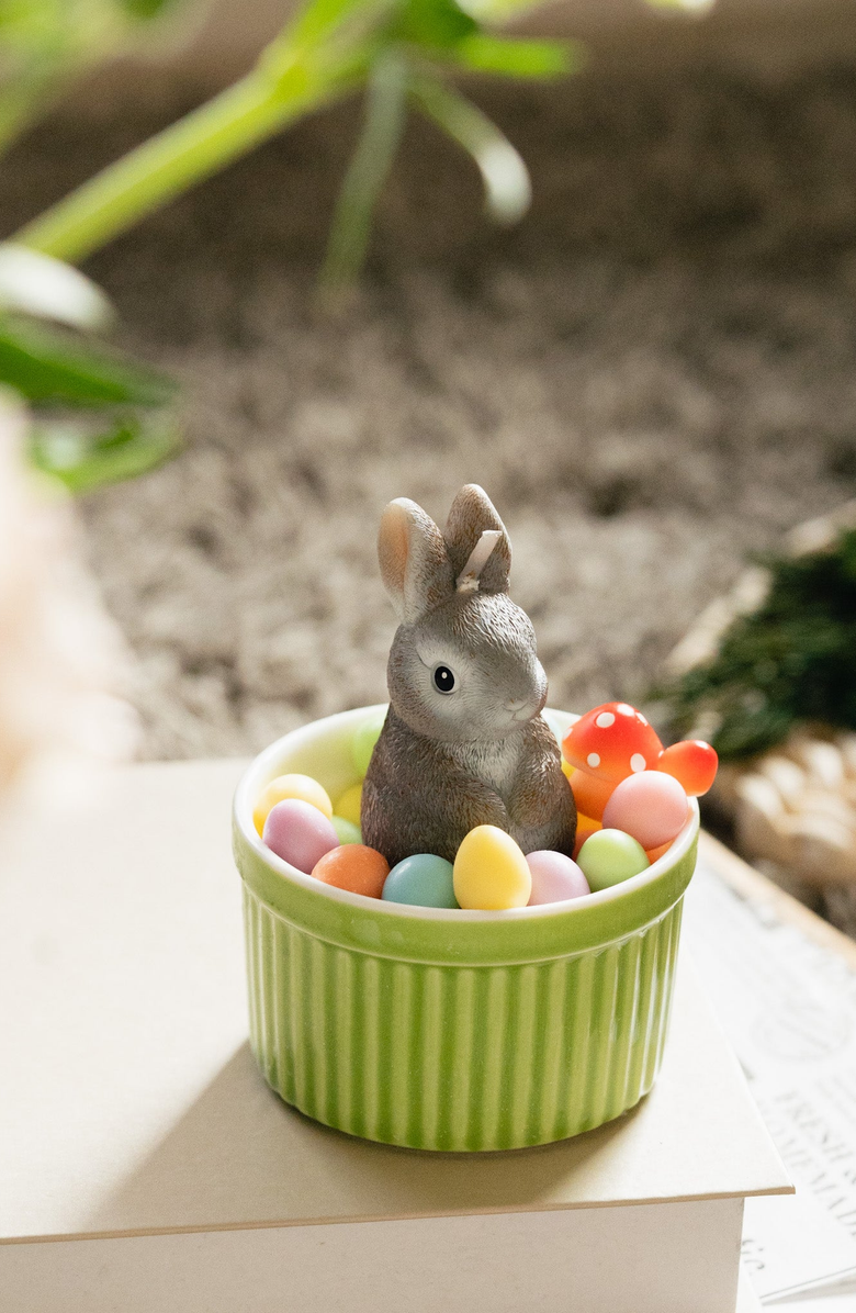 Southlake gifts Easter Bunny Candle, Alternate, color, Gray Rabbit / Pastels