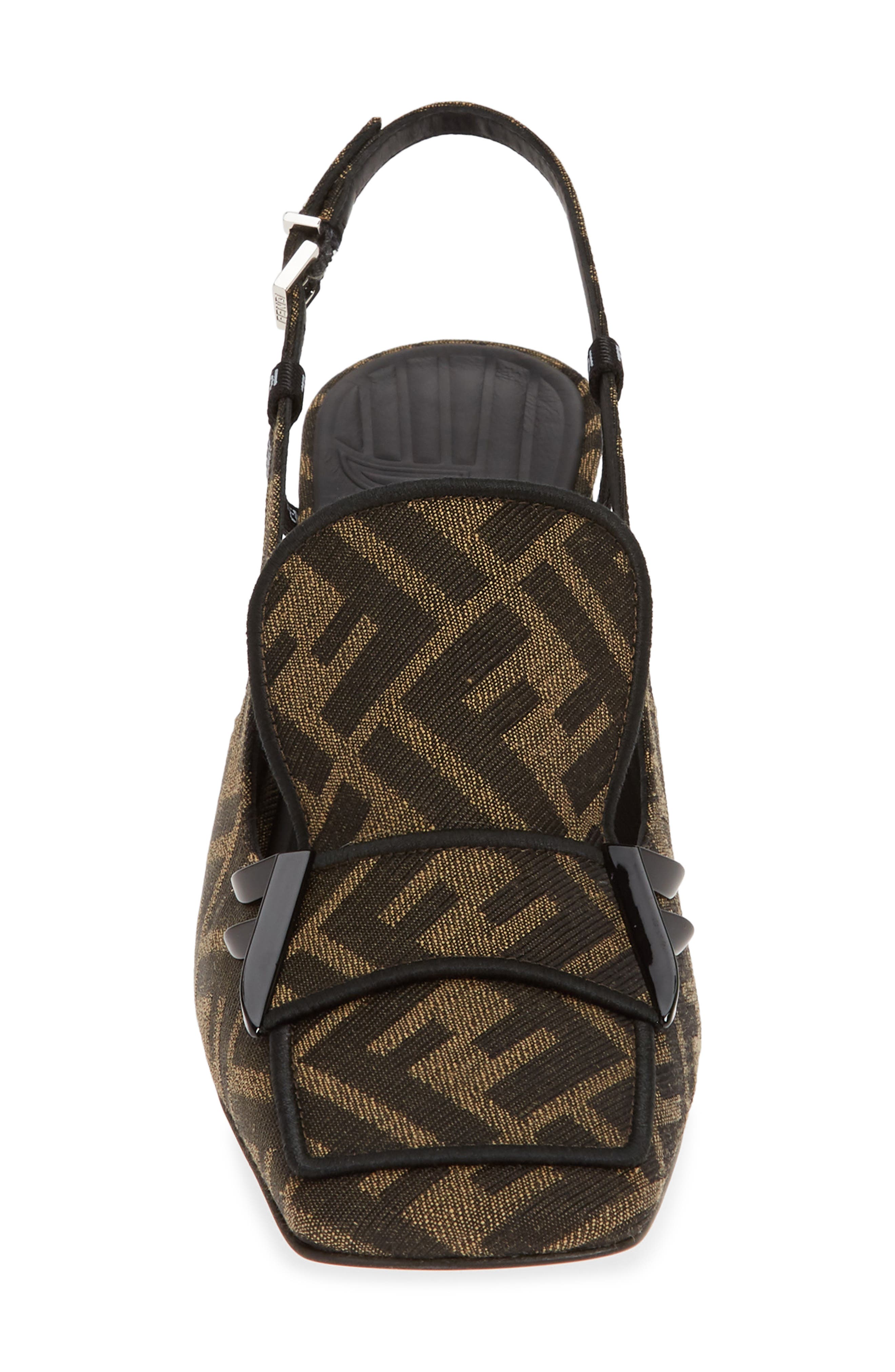 Fendi FFreedom FF Slingback Loafer Pump, Alternate, color, 