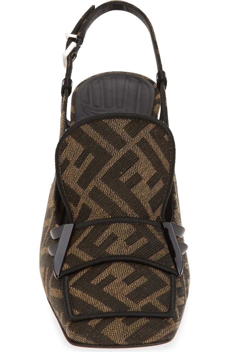 Fendi FFreedom FF Slingback Loafer Pump, Alternate, color,