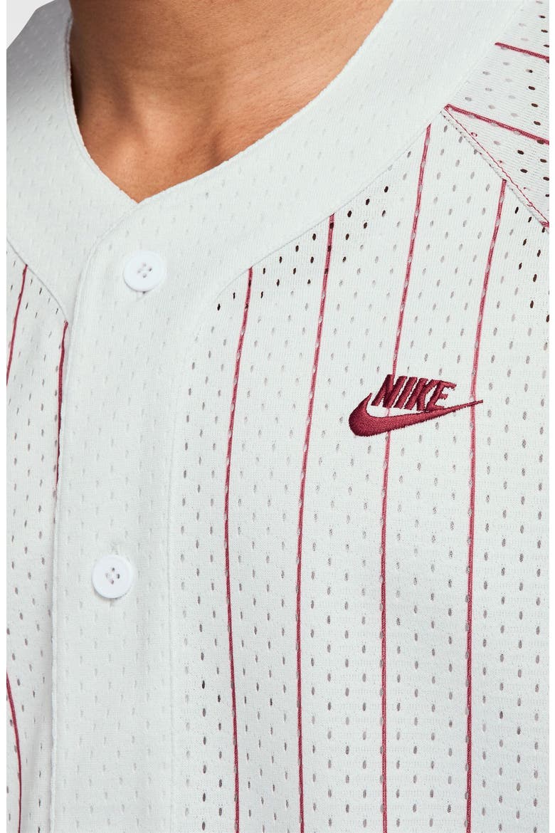Club Stripe Mesh Baseball Jersey, Alternate, color, PHOTON DUST/ TEAM CRIMSON