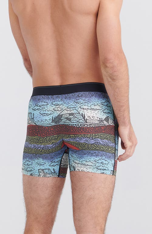 Saxx Quest Quick Dry Mesh Boxer Briefs In Blue