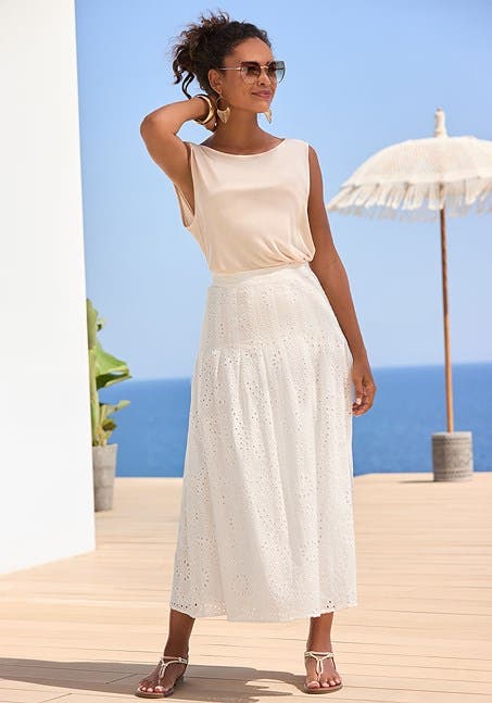 Women's Eyelet Maxi Skirt - image 2