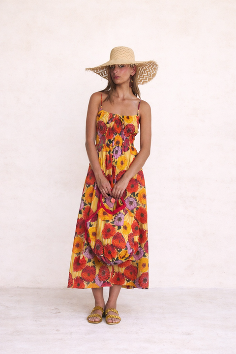 Crispy Cotton Sloane Midi Dress