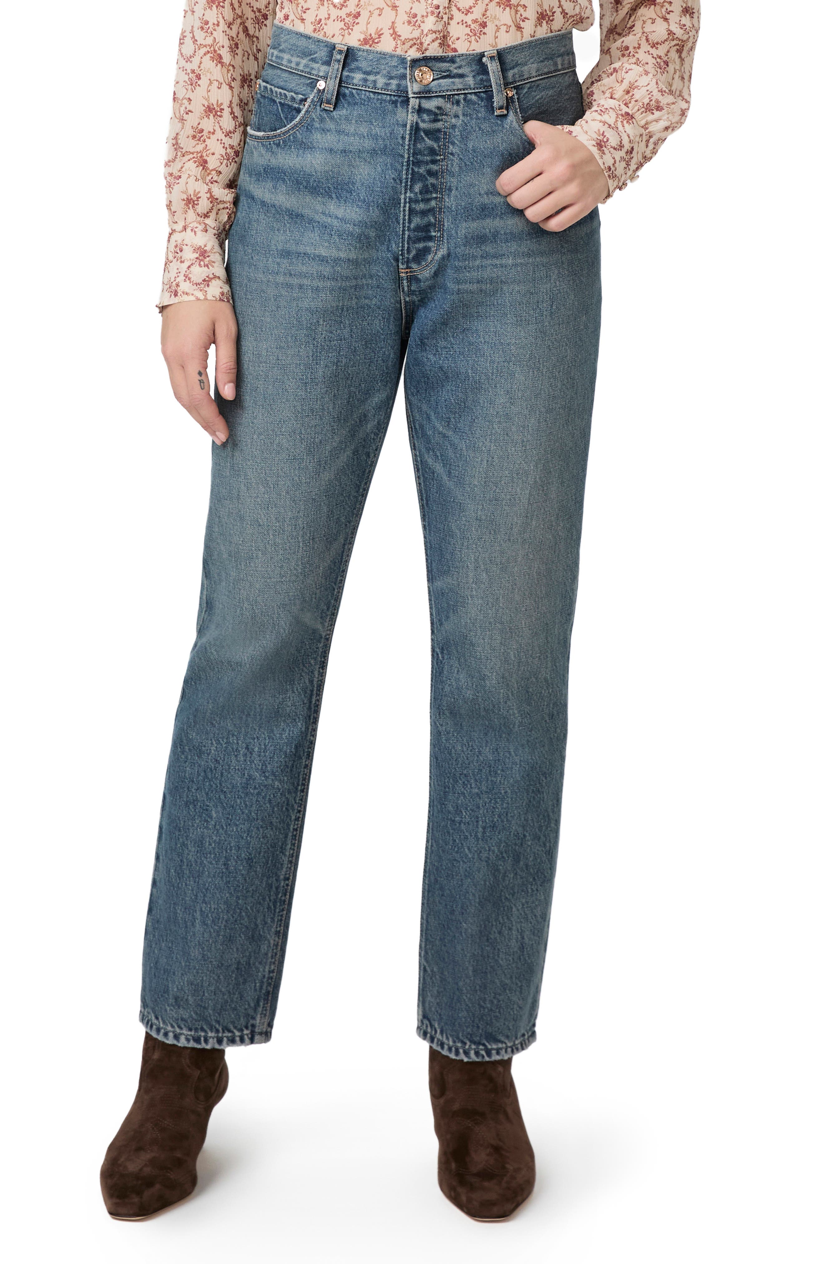 PAIGE Billy High Waist Ankle Straight Leg Jeans