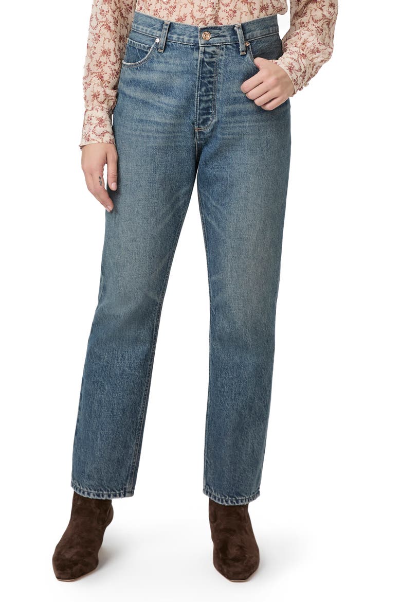 Billy High Waist Ankle Straight Leg Jeans, Main, color, SIGNATURE