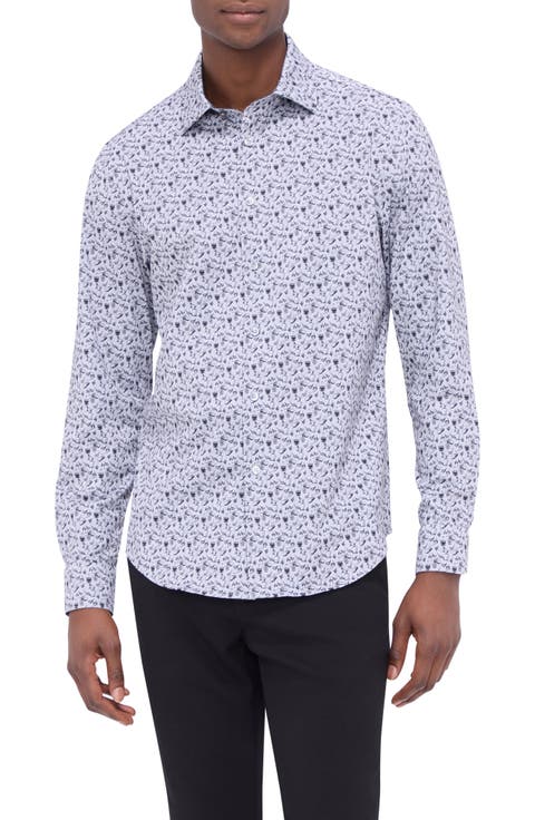 Jimmy OoohCotton® Cocktail Print Button-Up Shirt