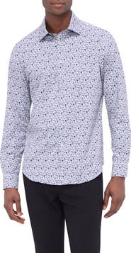 Bugatchi Jimmy OoohCotton® Cocktail Print Button-Up Shirt