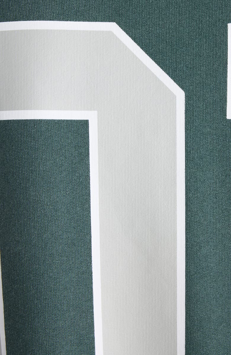 Balenciaga Oversize Cotton Hoodie, Alternate, color, Dark Green/ Light Grey