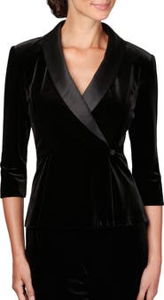 Alex Evenings Velvet Tuxedo Top