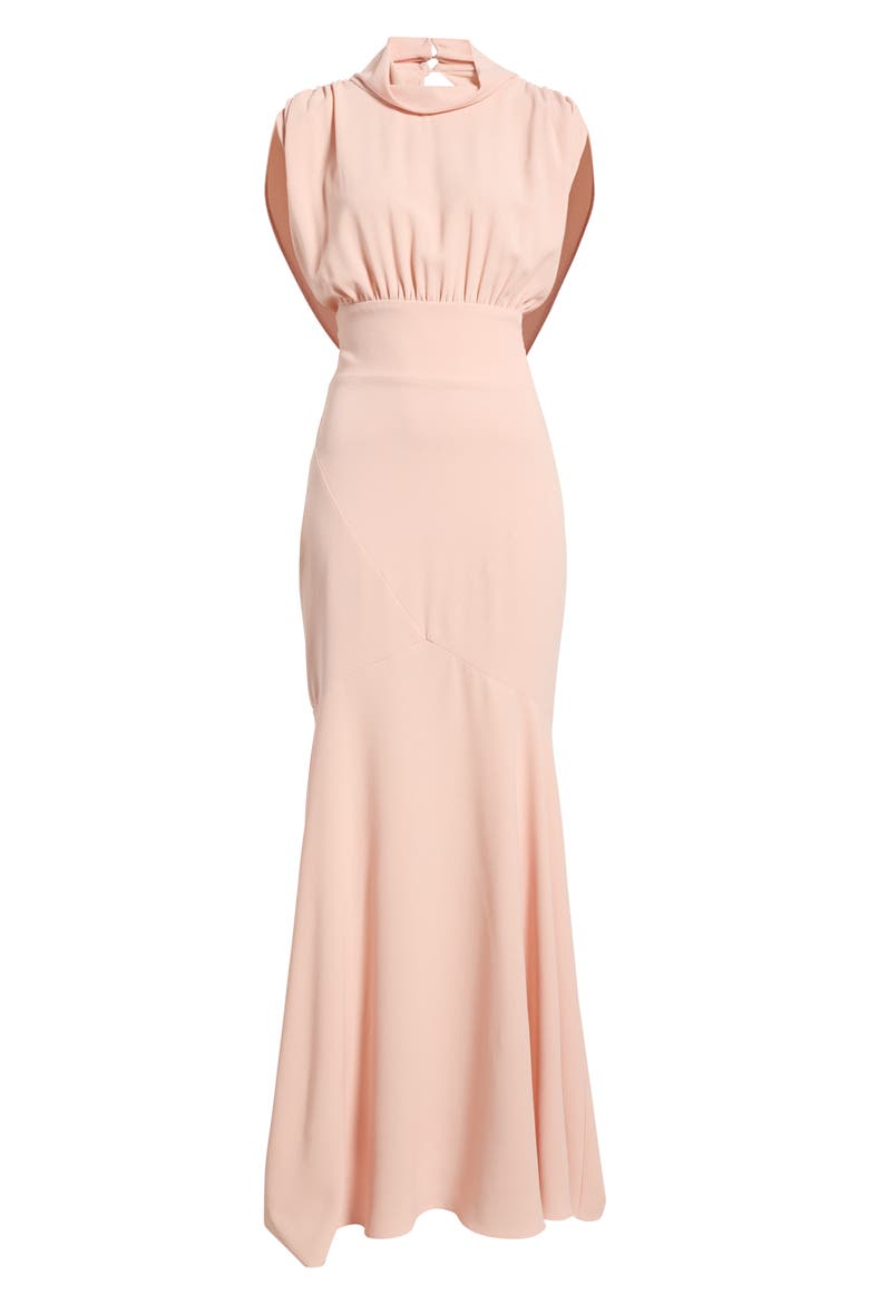 Adelina Stretch Crepe Gown, Alternate, color, BLUSH
