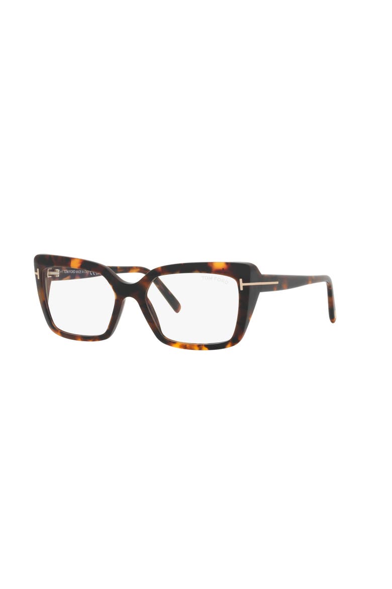 55mm Rectangle optical glasses, Main, color, Tortoise