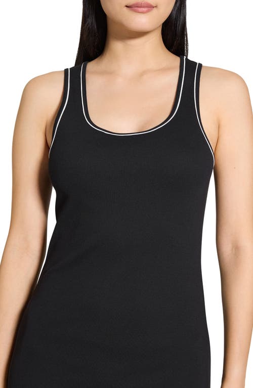 Theory Contrast Tipped Rib Tank Dress